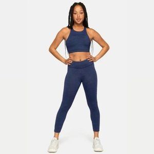 Outdoor Voices OV Matching Set Crop Top and Legging BUNDLE Blue Small